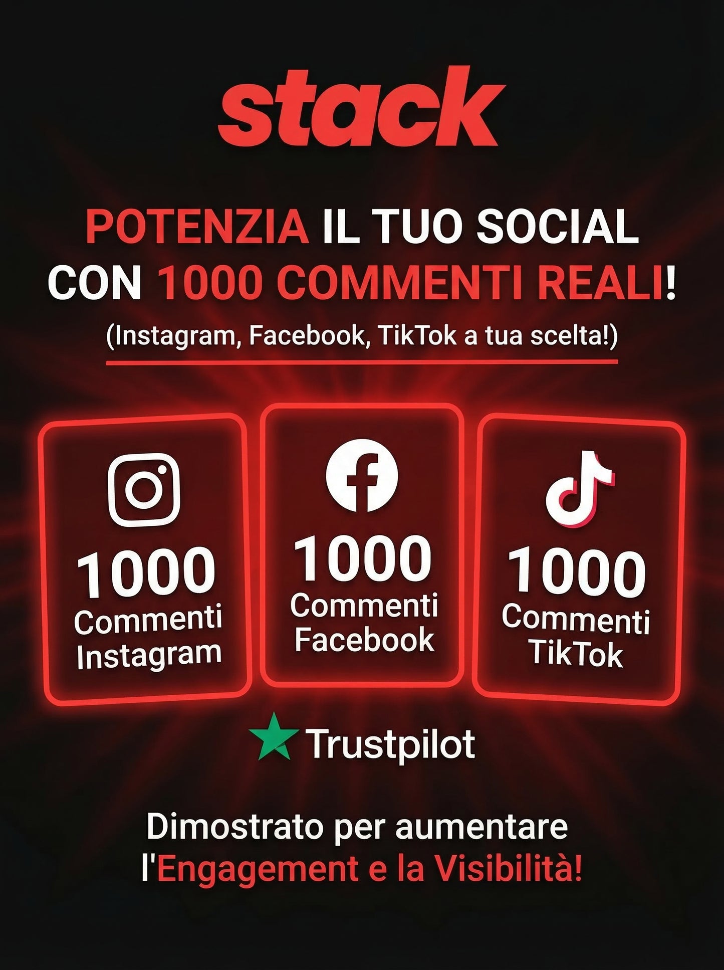 1000 Commenti REALI StackPRO®